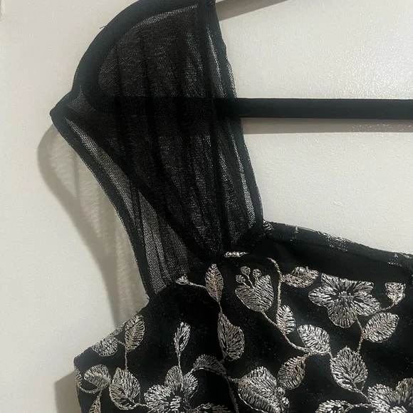 Adrianna Papell Border embroidery midi dress size 12 - Picture 7 of 13